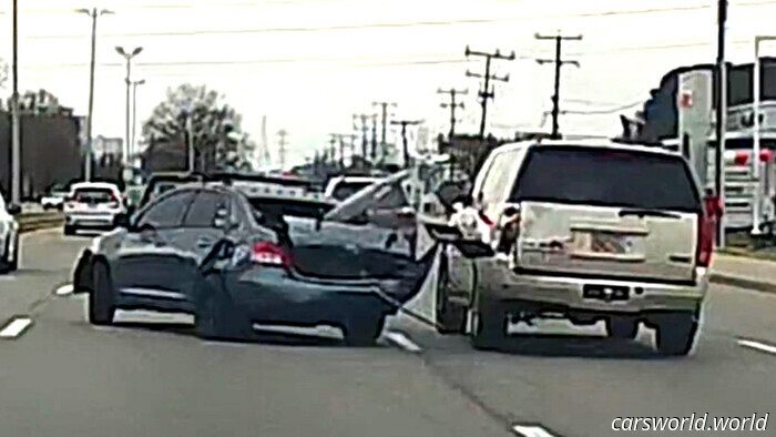 He Drove A Motorcycle While In A Toyota With Children Allegedly Onboard And A Police Officer Close Behind | Carscoops